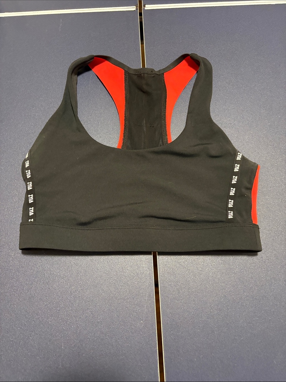 Zyia size small Women’s Black & Red Racerback Sports Bra - Performance Support
